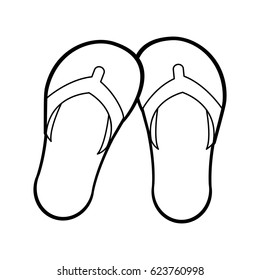 flip flops sandals icon image 