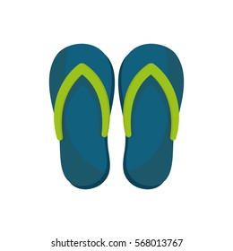 Flip flops sandals icon vector illustration graphic design