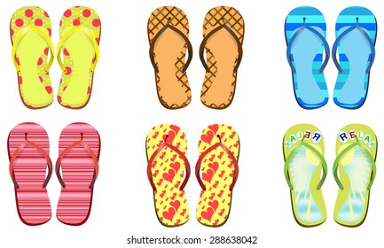 Flip flops set