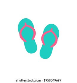 Flip flops set vector design. isolate on white background.