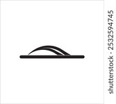 FLIP FLOPS SILHOUETTE ICON VECTOR ILLUSTRATION SYMBOL DESIGN