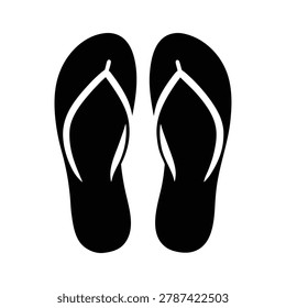 Flip Flops silhouette vector art Illustration