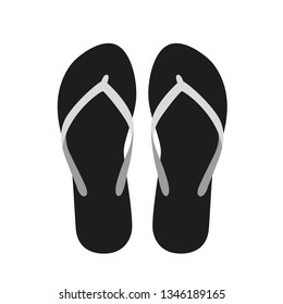 flip flops simple pictogram isolated on a white background vector illustration EPS10