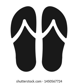 Flip flops slipper flat vector icon