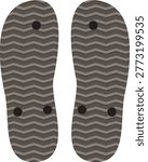 flip flops slippers bottom view.