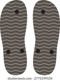 flip flops slippers bottom view.