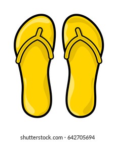 flip flops, slippers vector symbol icon design. Beautiful illustration isolated on white background
