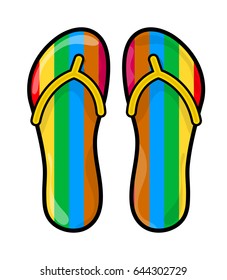 flip flops, slippers vector symbol icon design. Beautiful illustration isolated on white background
