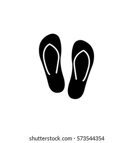 Flip flops solid icon, travel & tourism, summer vacations, a filled pattern on a white background, eps 10.