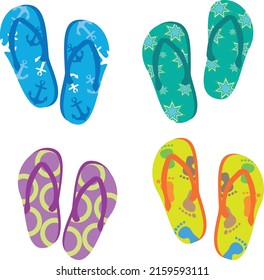 Flip Flops SUMMER BRIGHT ELEMENTS OF SUMMER