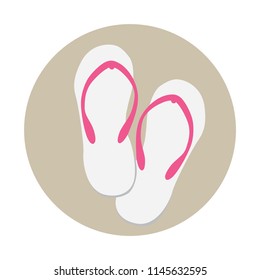 Flip Flops, summer footwear, logo icon