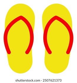 Flip flops Summer holiday icon illustration