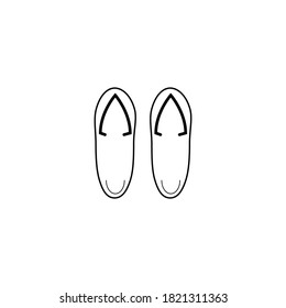 Flip flops, summer icon. Summer footwear
