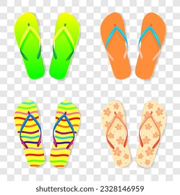 Flip flops summer illustration for beach party