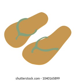 Flip flops.  Transparent background in vector file.