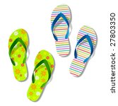 Flip flops. Vector.