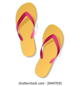 Flip flops. Vector.