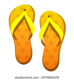 Flip flops. Vector clipart isolated on white background.