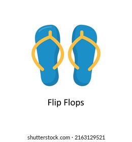 Flip Flops vector flat icon for web isolated on white background EPS 10 file