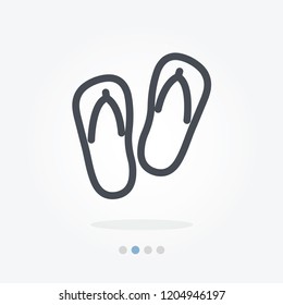 flip flops vector icon