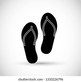 Flip flops vector icon 