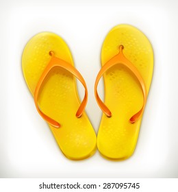 Flip flops, vector icon