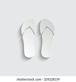 flip flops -  vector icon