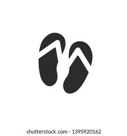 Flip flops vector icon. Beach slippers symbol. Linear style sign for mobile concept and web design. Sandals symbol illustration. Pixel vector graphics - Vector.
