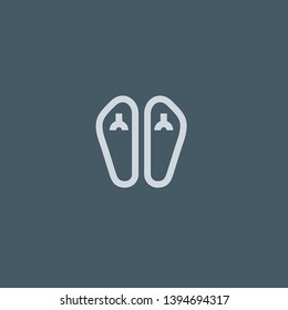 Flip Flops vector icon. Flip Flops concept stroke symbol design. Thin graphic elements vector illustration, outline pattern for your web site design, logo, UI. EPS 10.