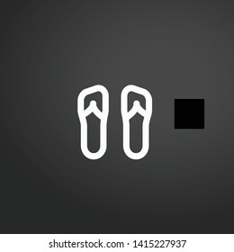 Flip Flops vector icon. Flip Flops concept stroke symbol design. Thin graphic elements vector illustration, outline pattern for your web site design, logo, UI. EPS 10.