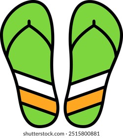 Símbolo de design de ícone de vetor de flip flops