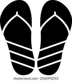 Símbolo de design de ícone de vetor de flip flops