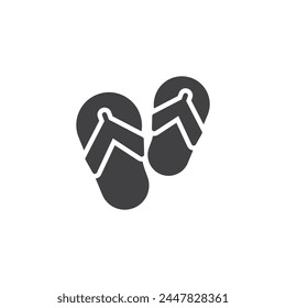 Flip flops vector icon. filled flat sign for mobile concept and web design. Flip Flops glyph icon. Symbol, logo illustration. Vector graphics