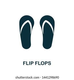 Flip Flops vector icon illustration. Creative sign from icons collection. Filled flat Flip Flops icon for computer and mobile. Symbol, logo vector graphics.