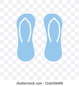 Flip flops vector icon isolated on transparent background, Flip flops logo concept