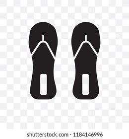 Flip flops vector icon isolated on transparent background, Flip flops logo concept