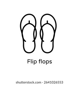 Flip flops vector icon stock illustration