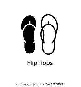 Flip flops vector icon stock illustration