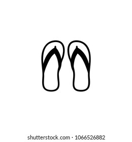 Flip flops vector icon. Summer shoes