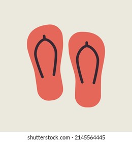 Flip Flops vector icon. Summer sign. Graph symbol for travel and tourism web site and apps design, logo, app, UI