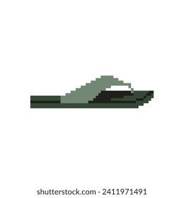 Flip flops ilustración vectorial aislada en fondo blanco. Arte de píxeles