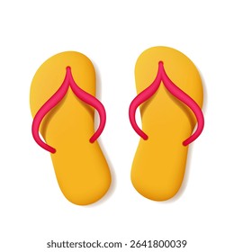Flip flops. Vector illustration isolated on white background.
