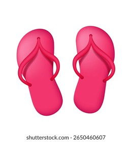 Flip flops. Vector illustration isolated on white background.