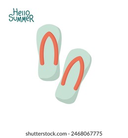 flip flops vector illustration. summer theme