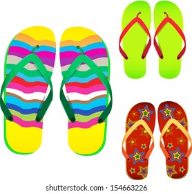 flip flops vector images