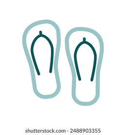 Flip Flops vector isolated icon. Summer sign. Graph symbol for travel and tourism web site and apps design, logo, app, UI