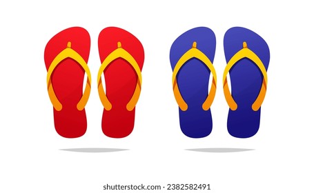 Flip flops vector isolated on white background