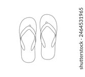 flip flops vector. flip flops isolated in white background. vector sandals