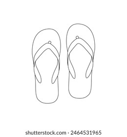 flip flops vector. flip flops isolated in white background. vector sandals