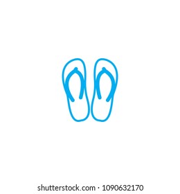 Flip flops vector thin line stroke icon. Flip flops outline illustration, linear sign, symbol concept.